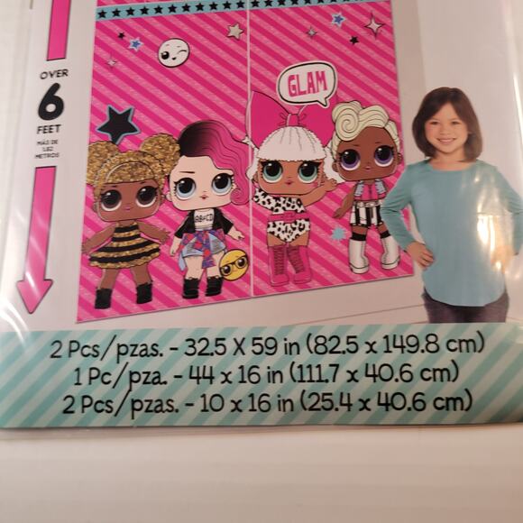 LOL Surprise Scene Setter Wall Kit Party Decor 5 Pc Set Over 6 ' Tall Backdrop - Picture 8 of 11
